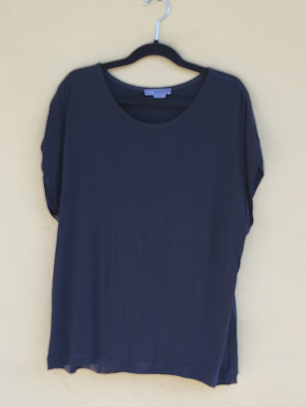 Vince Black Short Sleeve Scoop Neck Tee